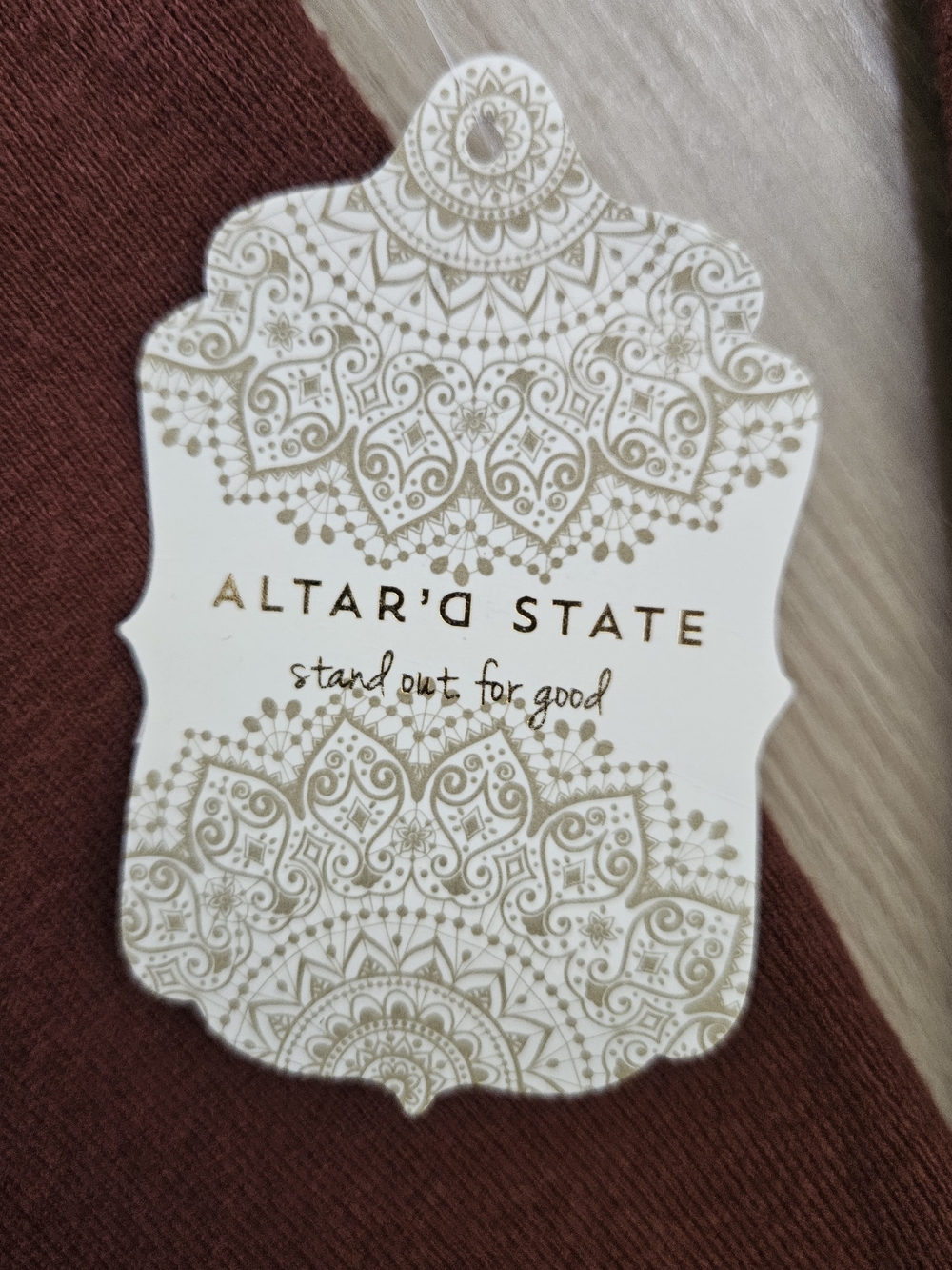 Altar'd State Crewneck Cropped Sweater - Mauve - Picture 3 of 5